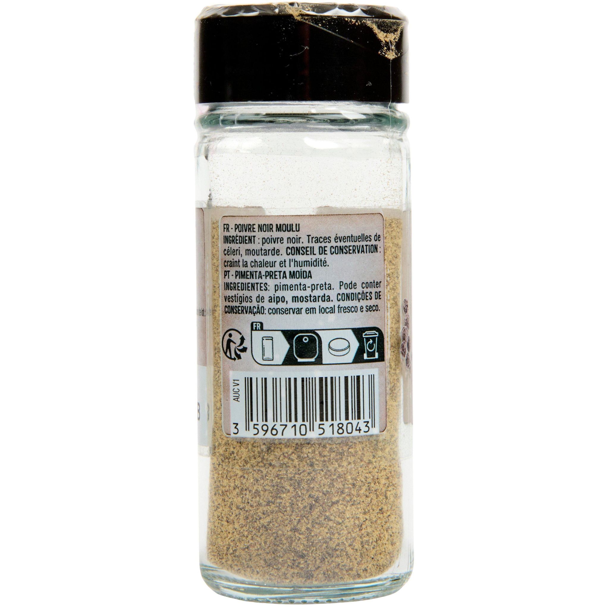 Voir la diapositive 2 : AUCHAN Poivre gris moulu 36g