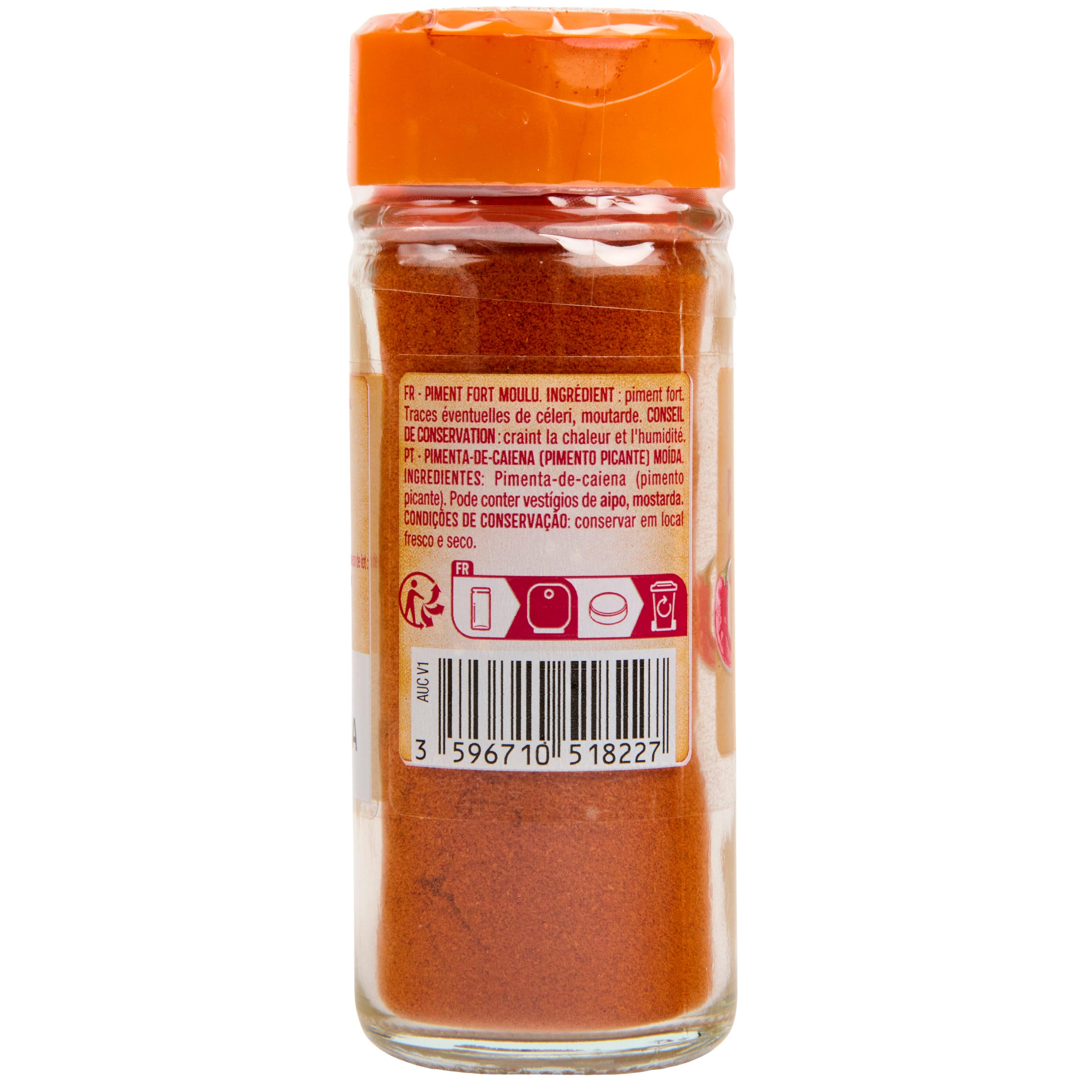 Voir la diapositive 2 : AUCHAN Piment de cayenne moulu 38g
