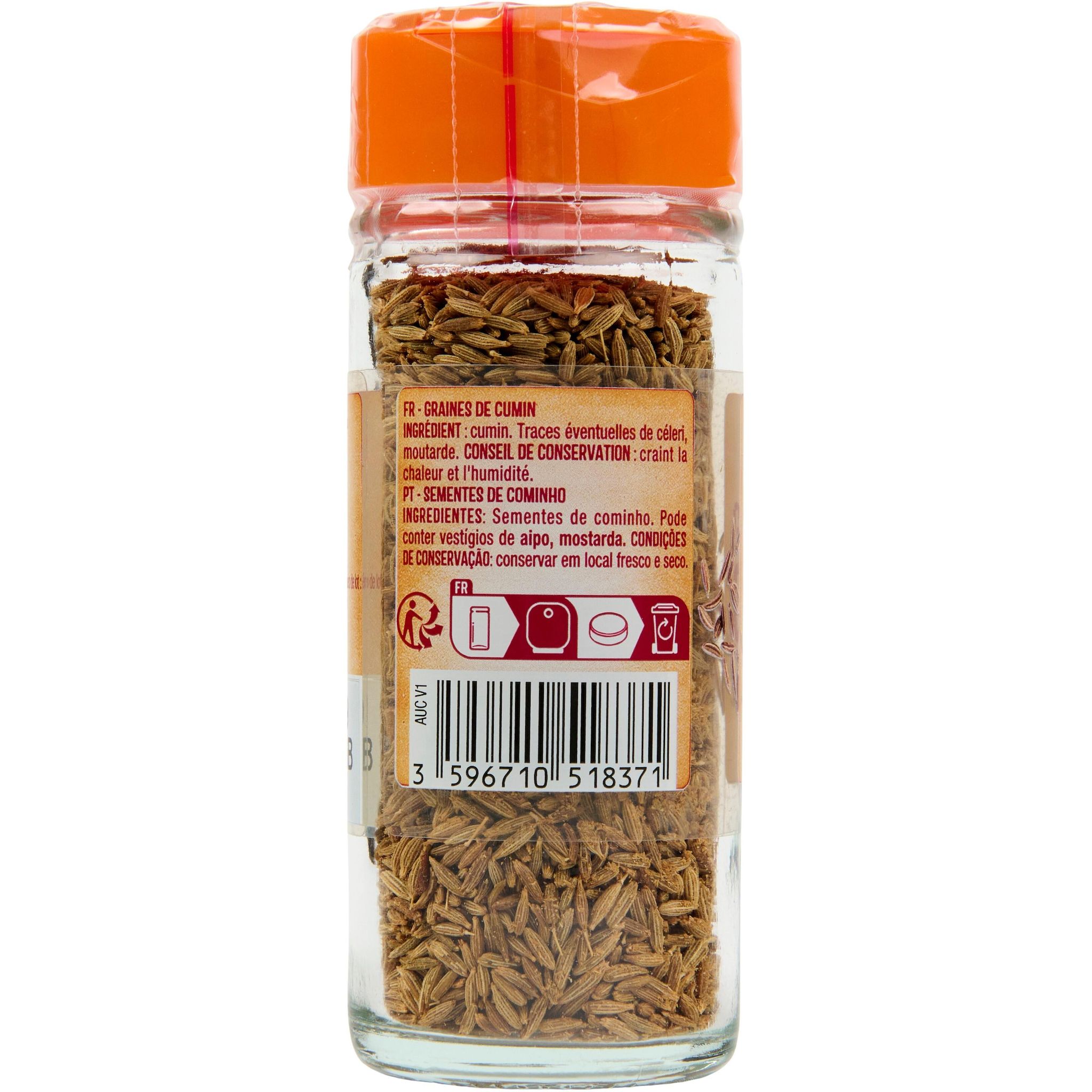 Voir la diapositive 3 : AUCHAN Cumin en graines 35g