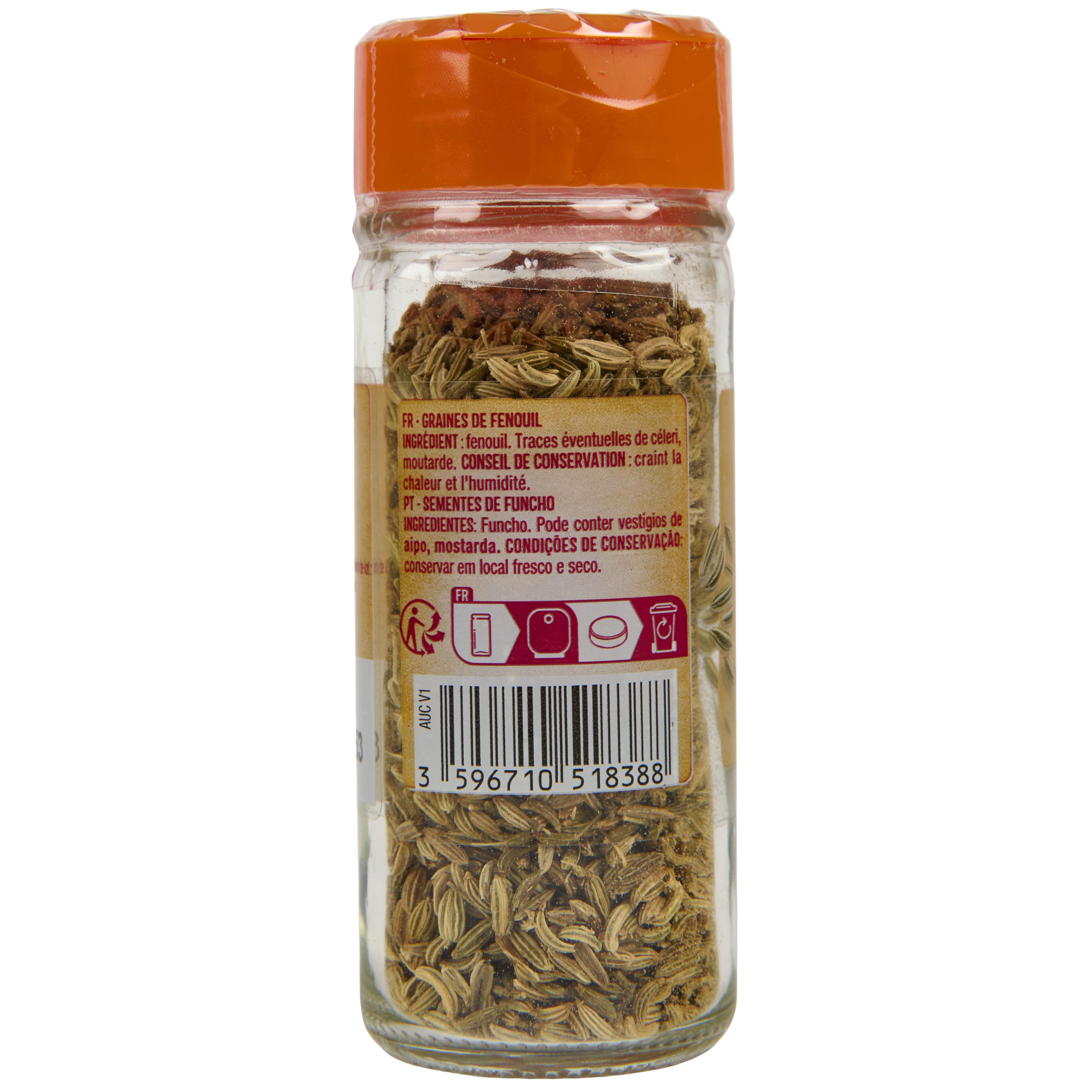Voir la diapositive 2 : AUCHAN Fenouil en graines 30g
