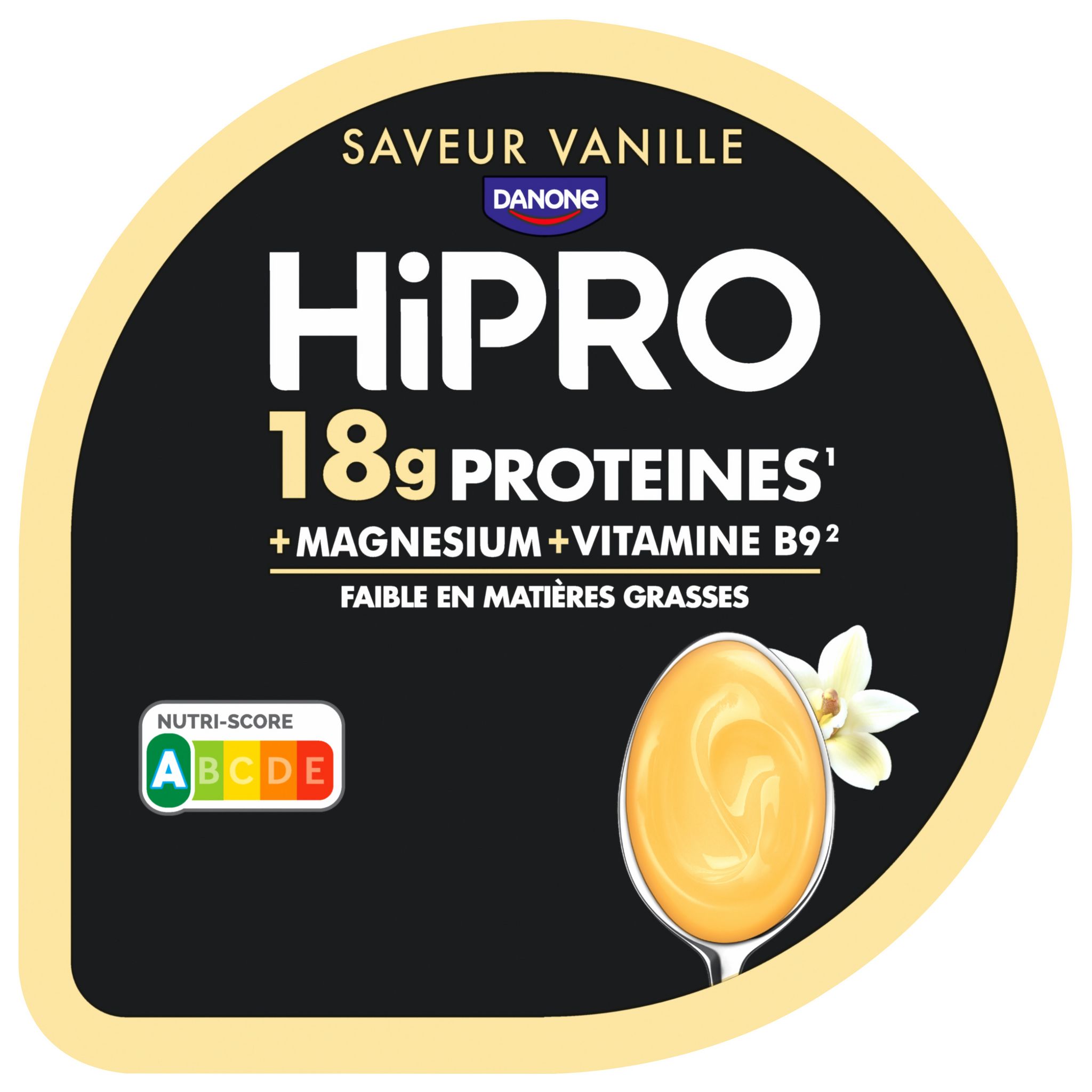 Voir la diapositive 2 : HIPRO Yaourt protéiné saveur vanille 180g