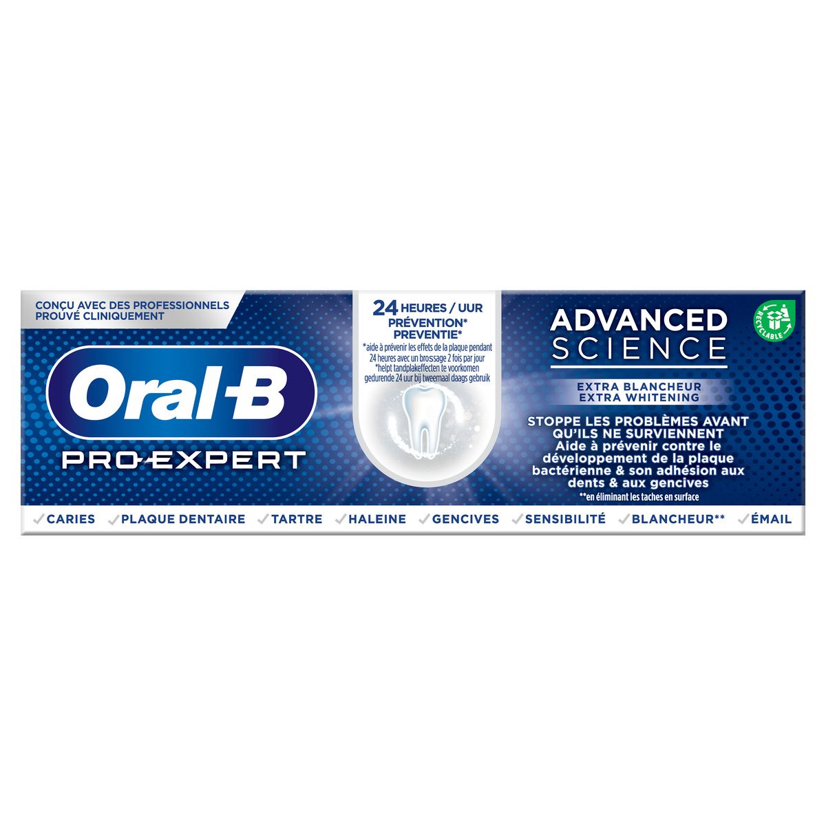 ORAL-B Pro Expert dentifrice extra blancheur 75ml