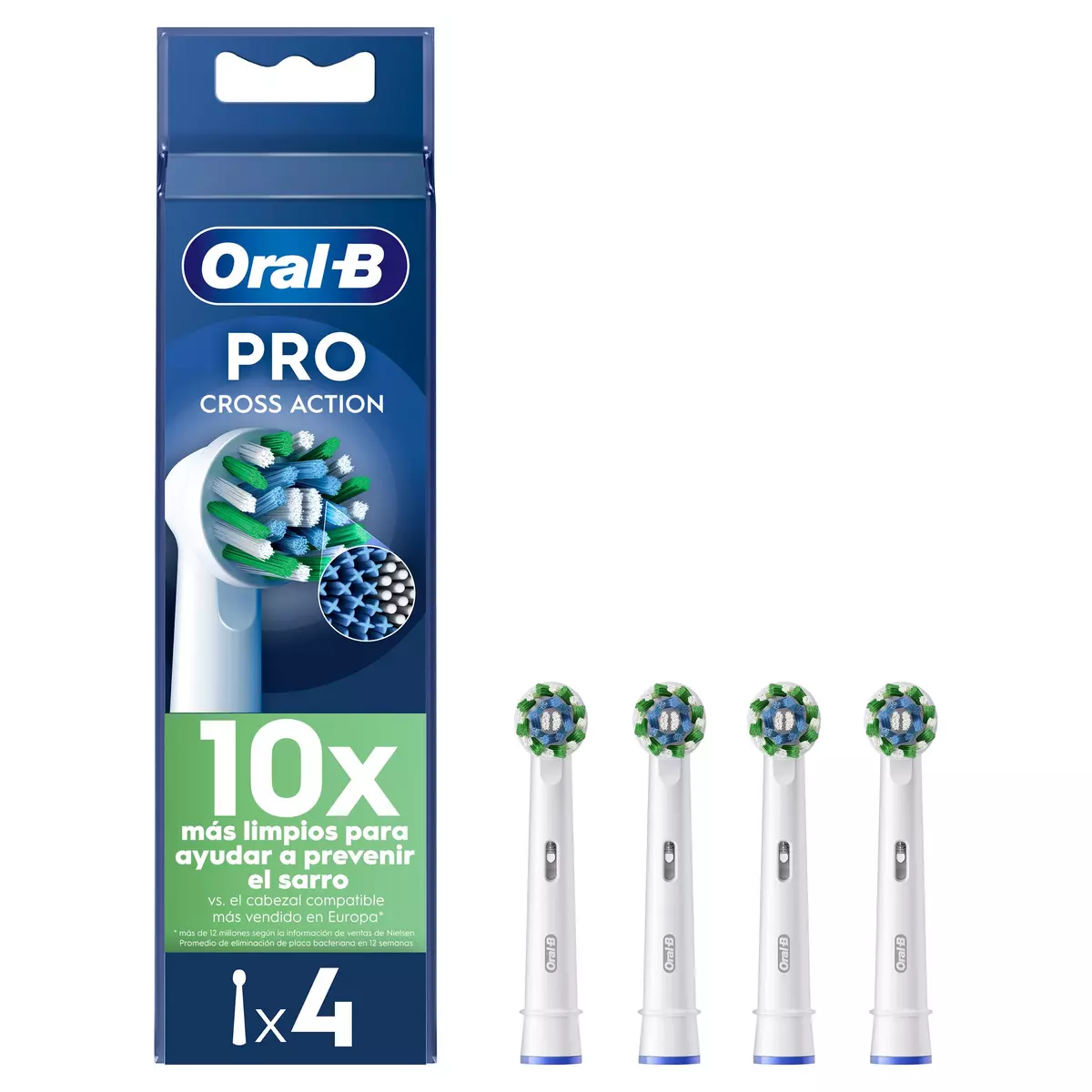 ORAL-B Pro Cross Action Recharges pour brosse à dents électrique 4 brossettes