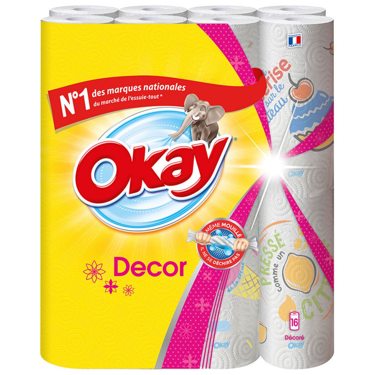 OKAY Essuie-tout décor 16 rouleaux
