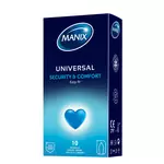 MANIX Préservatif universel sécurité et confort 10 préservatifs