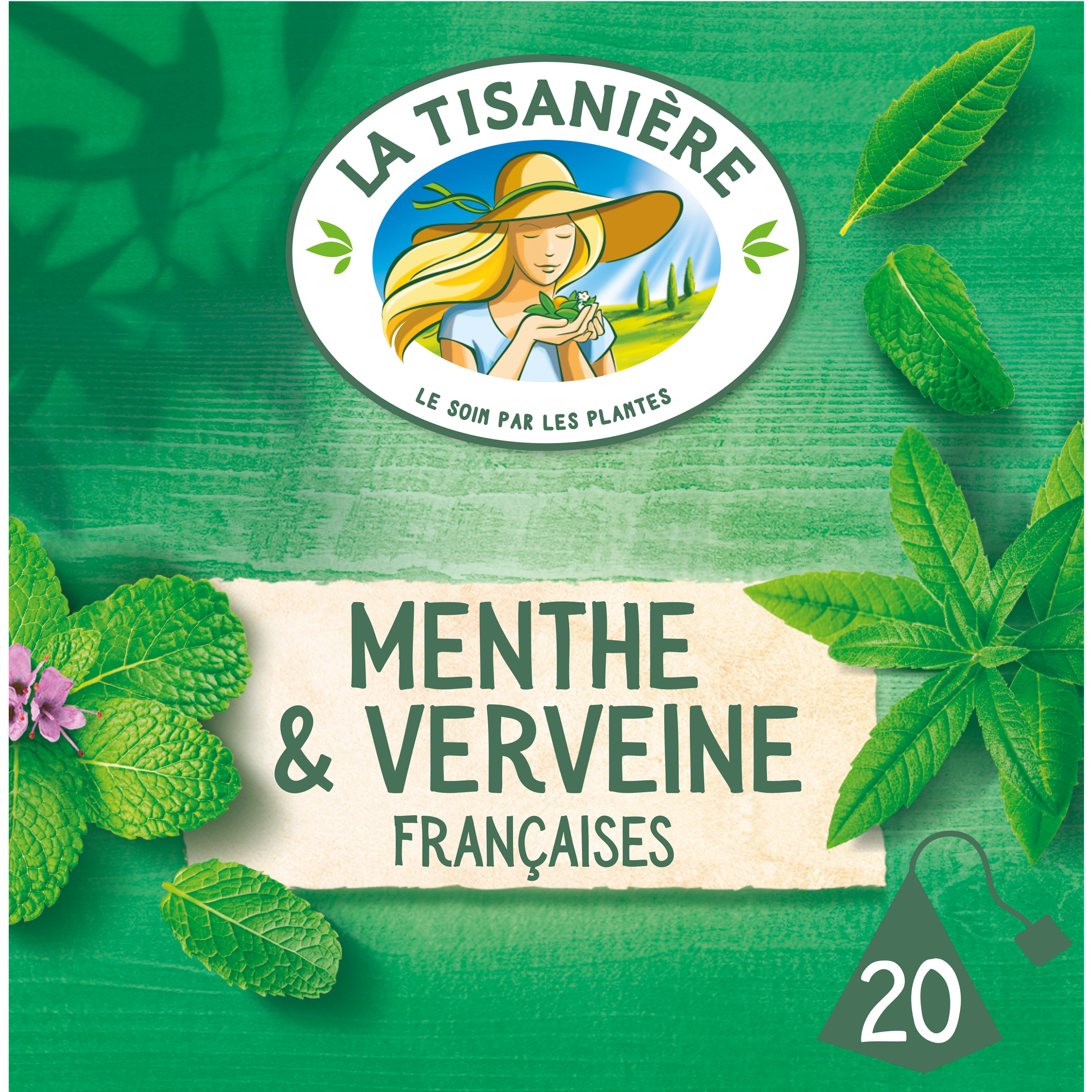 LA TISANIERE Infusion menthe & verveine française 20 sachets 24g
