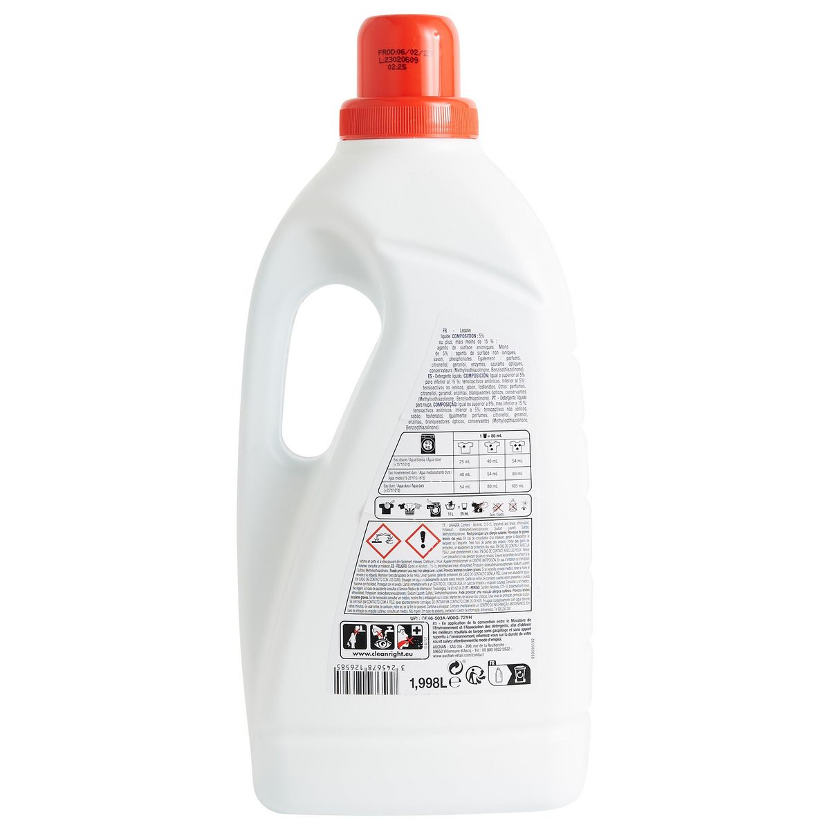 POUCE Lessive liquide 37 lavages 2l