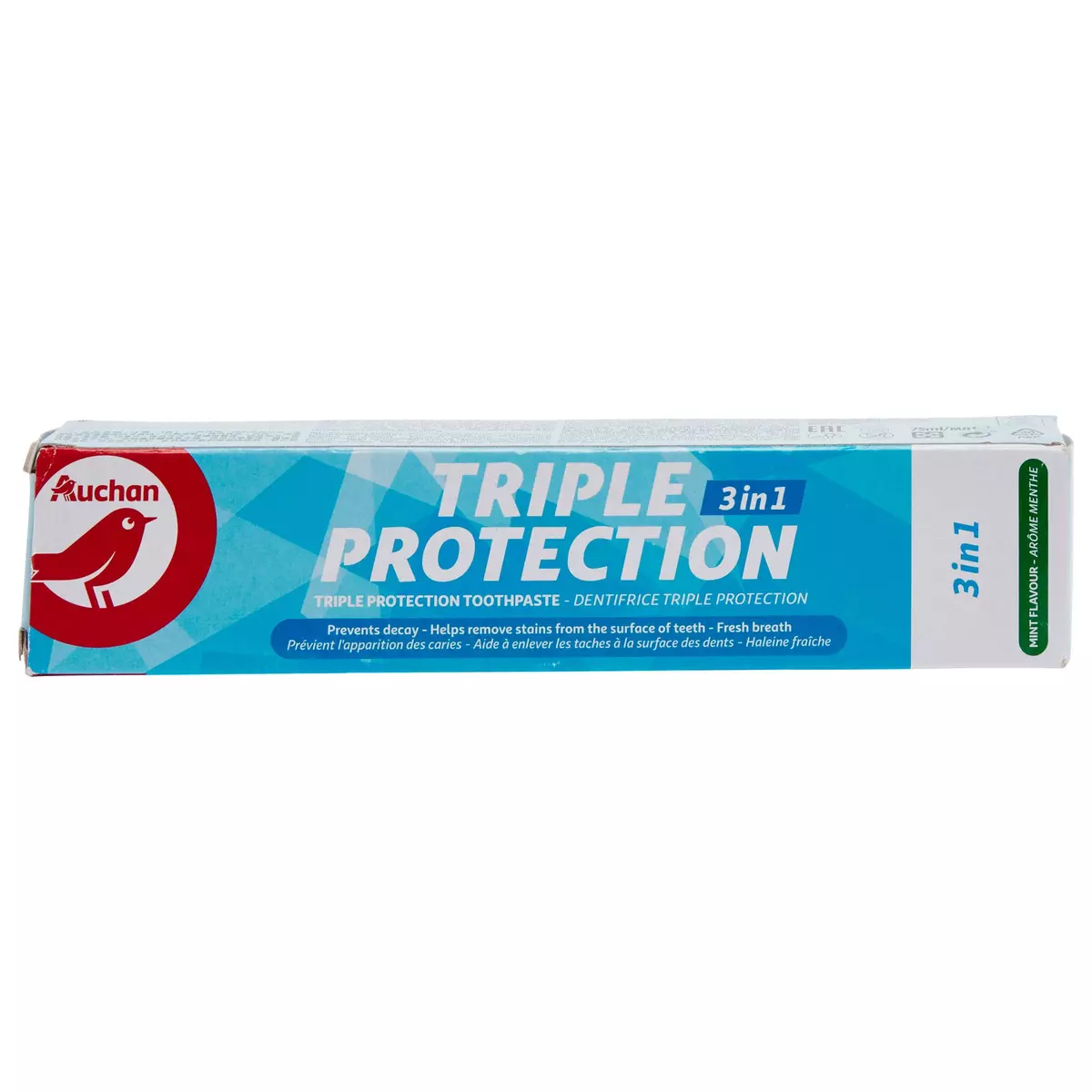 AUCHAN Dentifrice triple protection 3en1 75ml