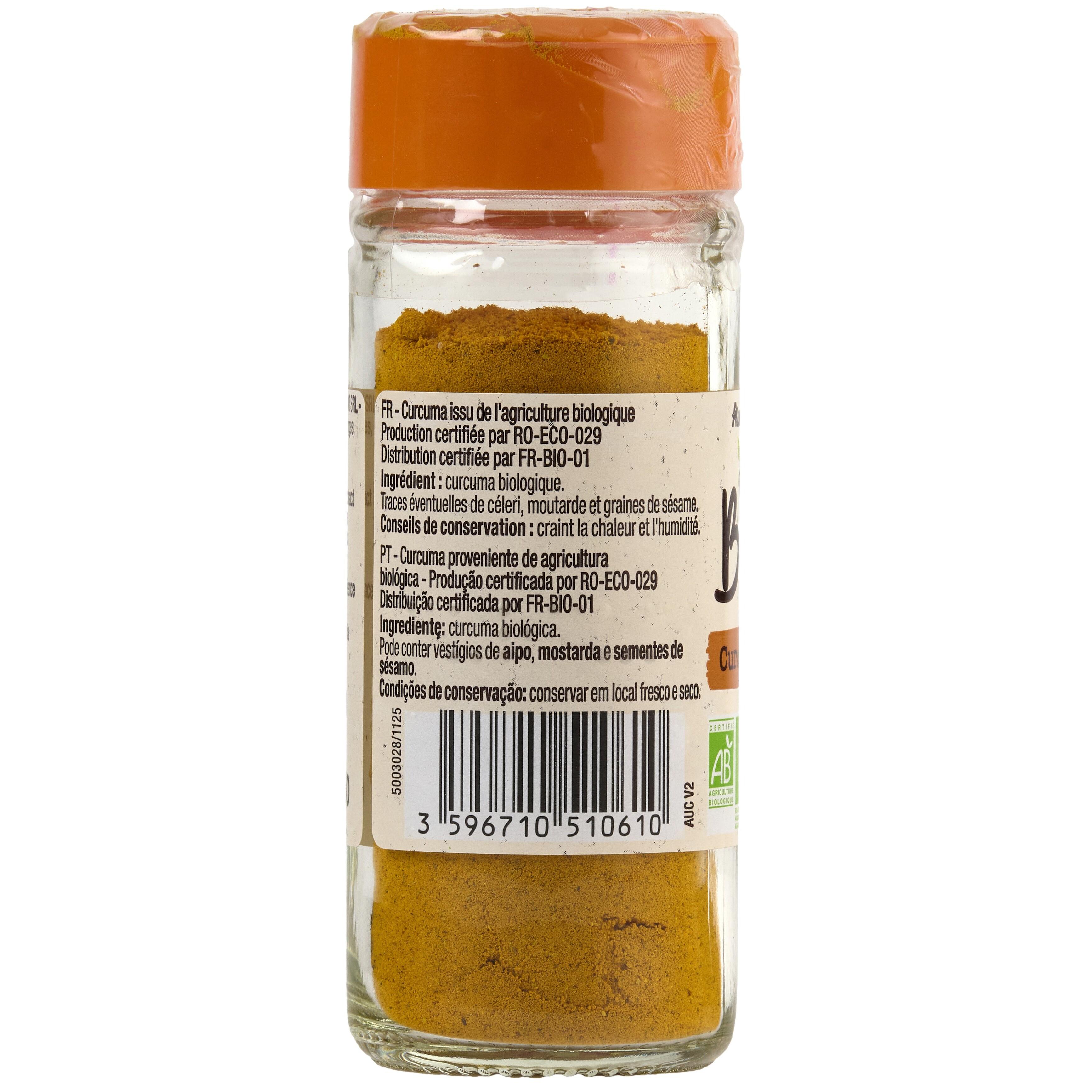 Voir la diapositive 2 : AUCHAN BIO Curcuma bio 32g