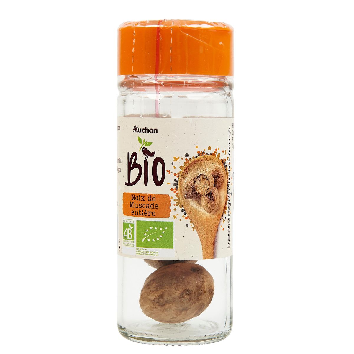 AUCHAN BIO Noix de muscade entière 12g