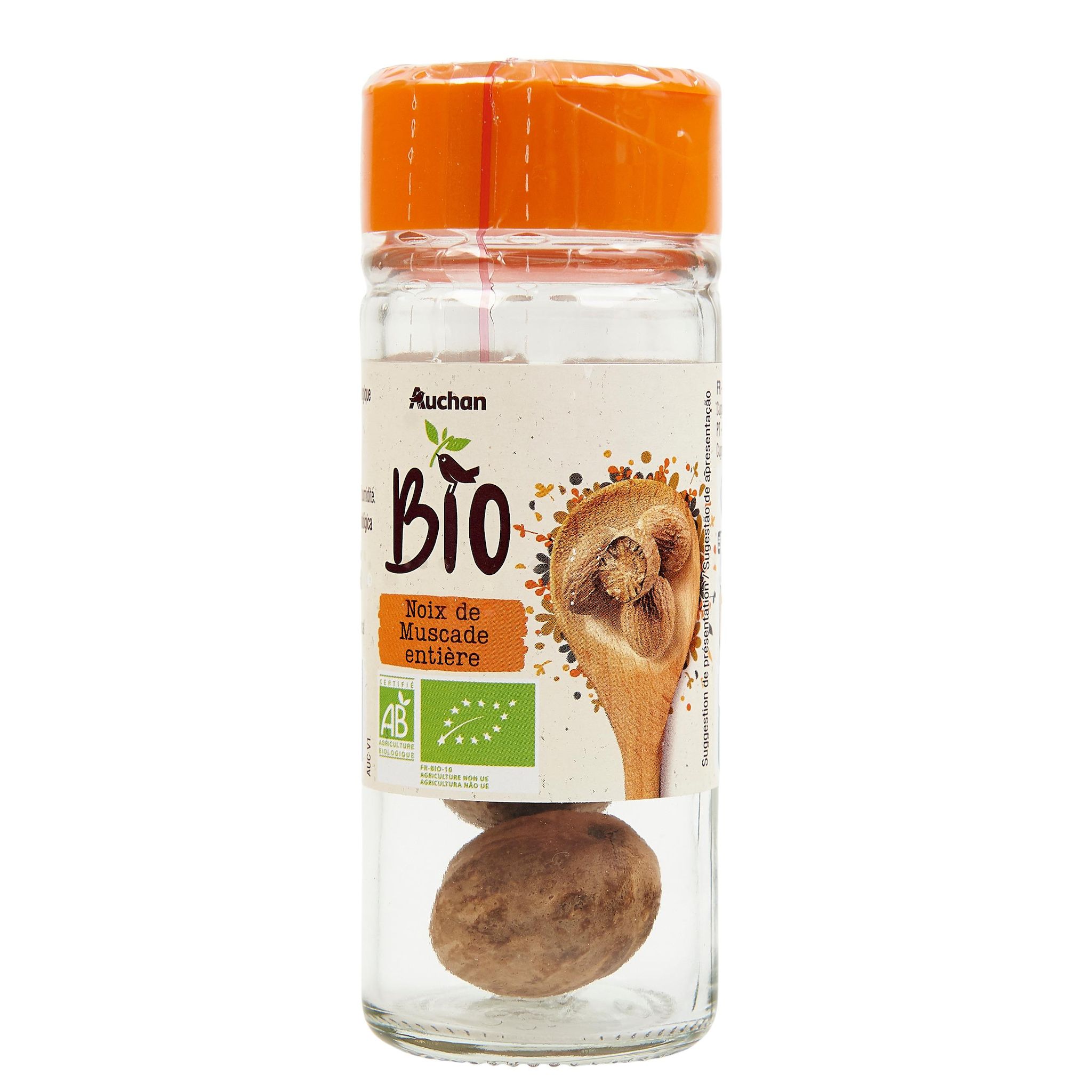 Voir la diapositive 3 : AUCHAN BIO Noix de muscade entière 12g