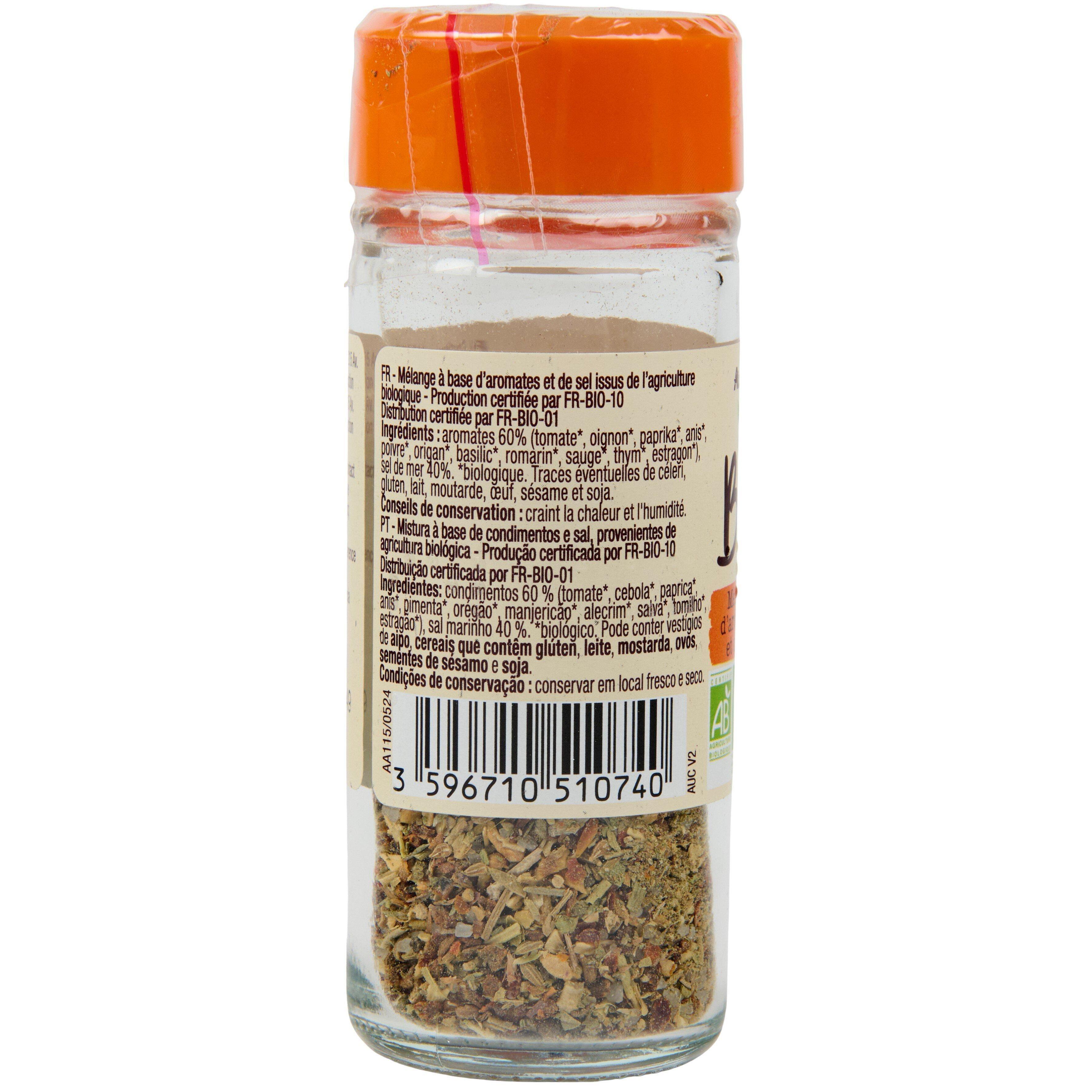 Voir la diapositive 2 : AUCHAN BIO Sel aux aromates 38g
