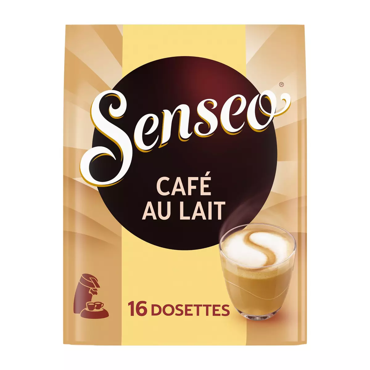AUCHAN Dosettes de café saveur noisette intensité 5 compatibles Senseo 10  dosettes 70g pas cher 