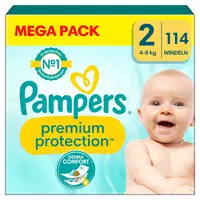 PAMPERS Baby-dry couches taille 2 (4-8kg) 124 couches pas cher 