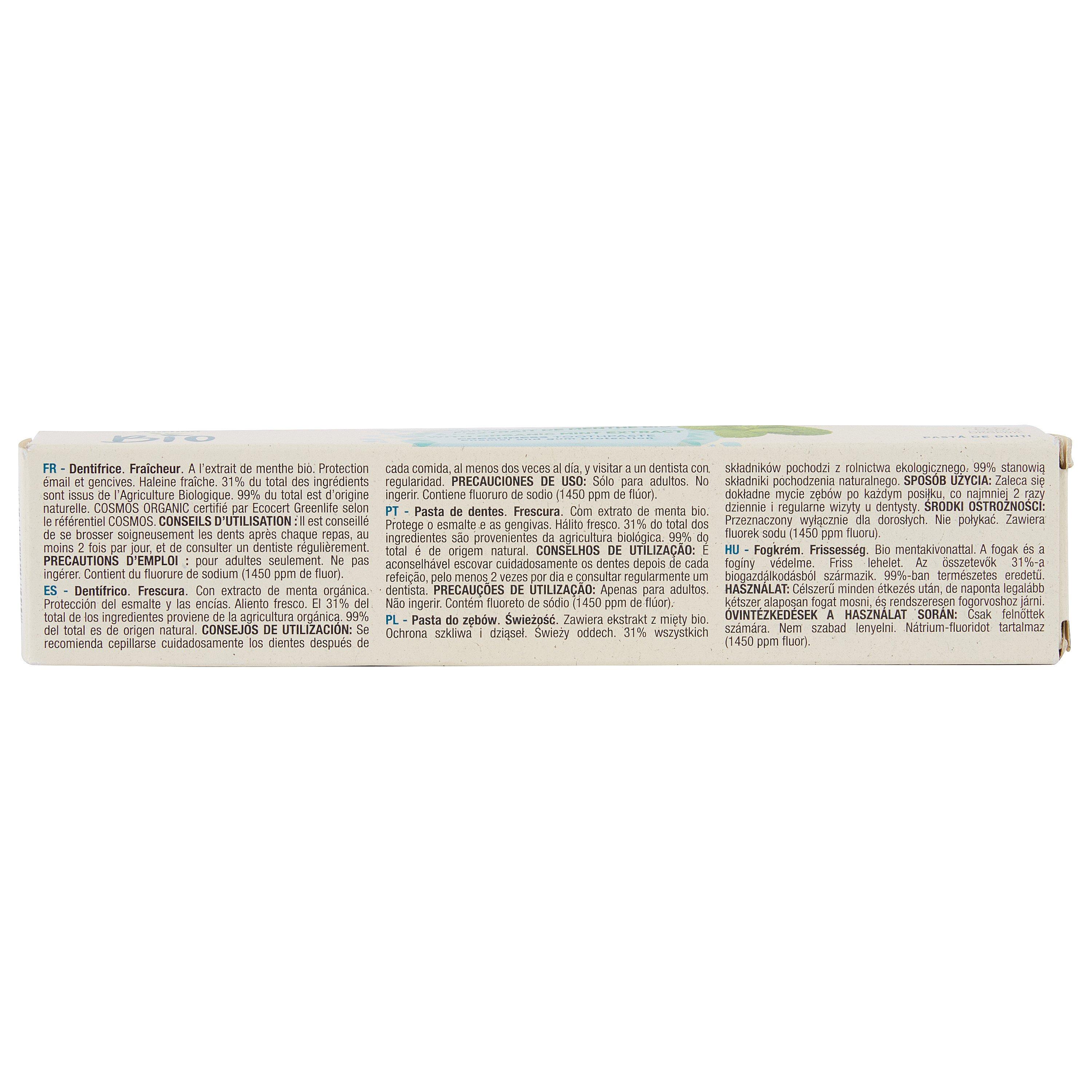 Voir la diapositive 5 : AUCHAN BIO Dentifrice fraîcheur à l'extrait de menthe bio 75ml