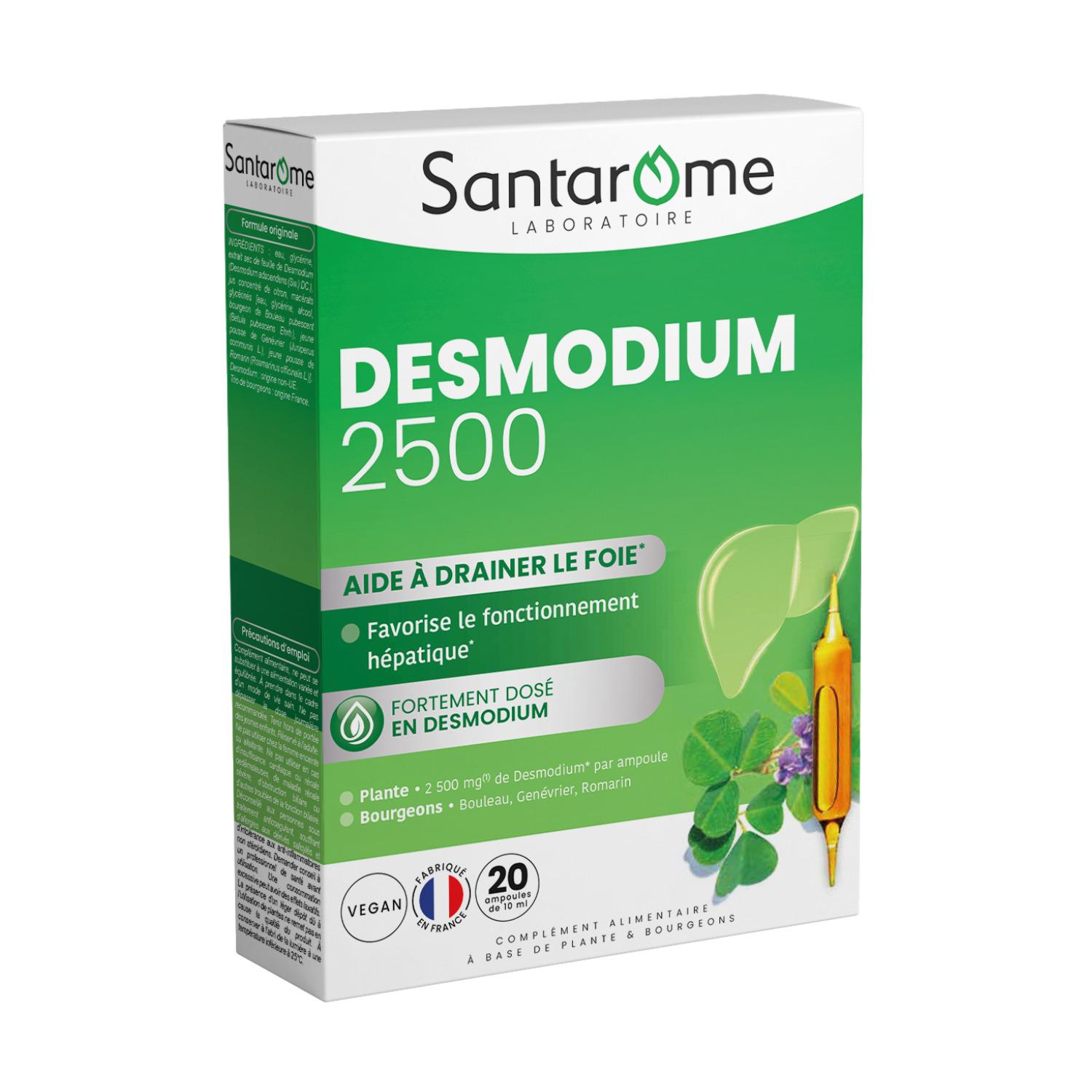 SANTAROME Complément alimentaire desmodium 2500 20 ampoules