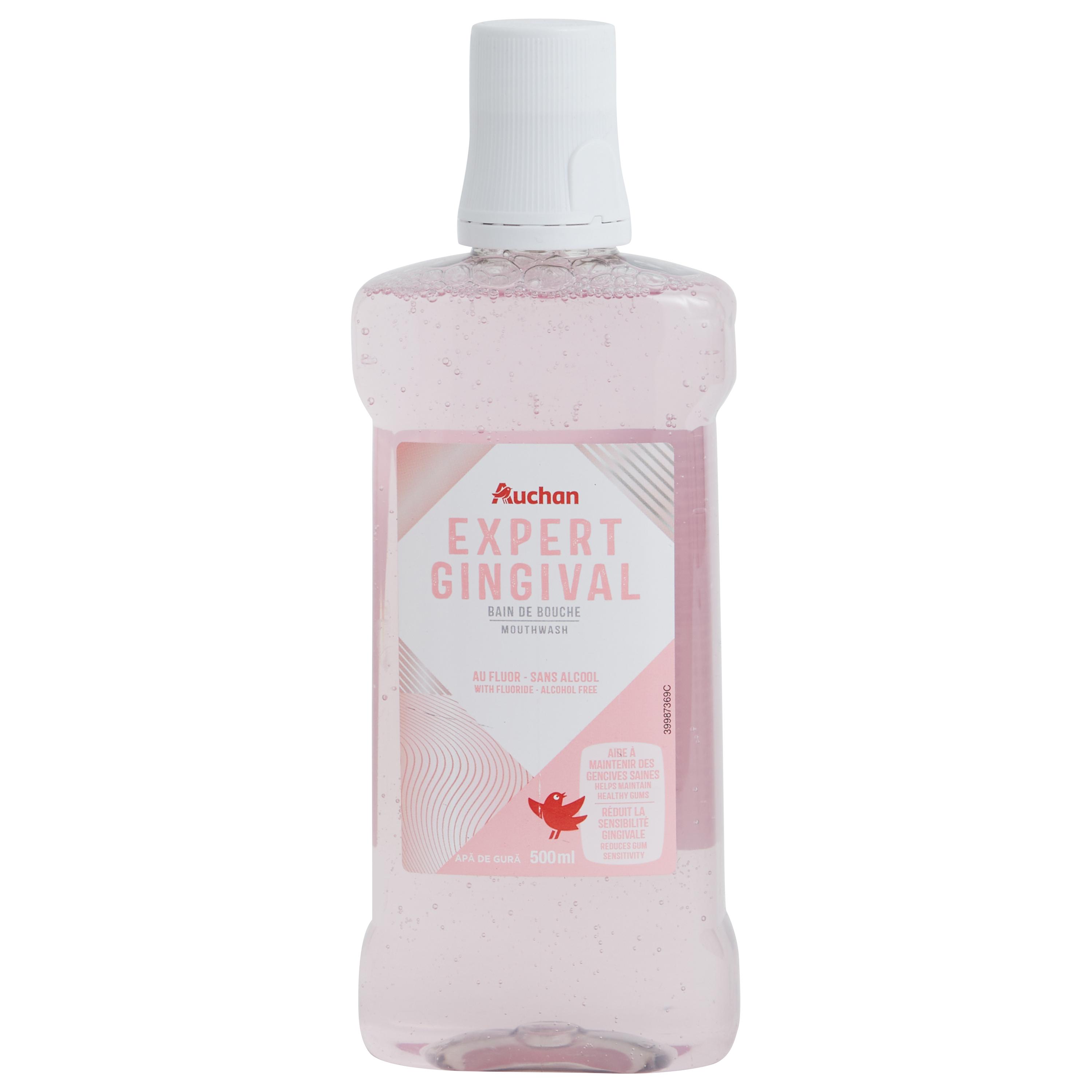 Voir la diapositive 2 : AUCHAN Bain de bouche gingival 500ml