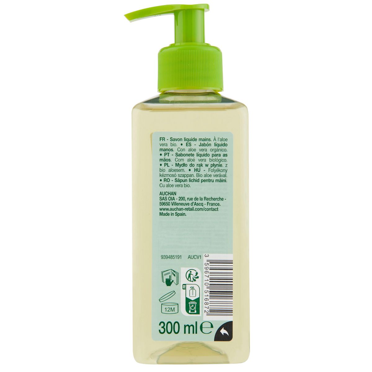 COSMIA BIO Savon liquide mains à l'aloe vera 300ml