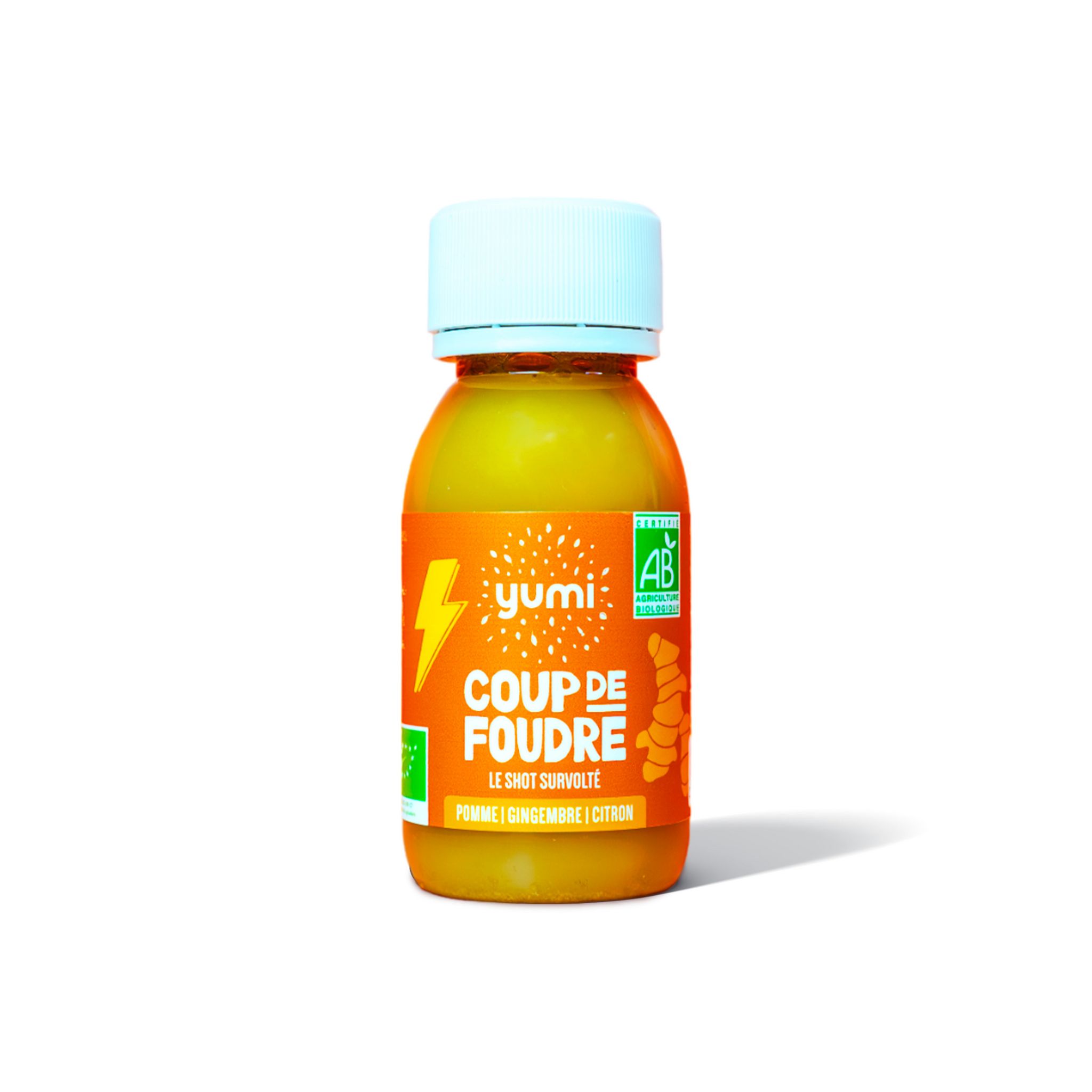 YUMI Shot Coup de Foudre pomme gingembre et citron bio 60ml