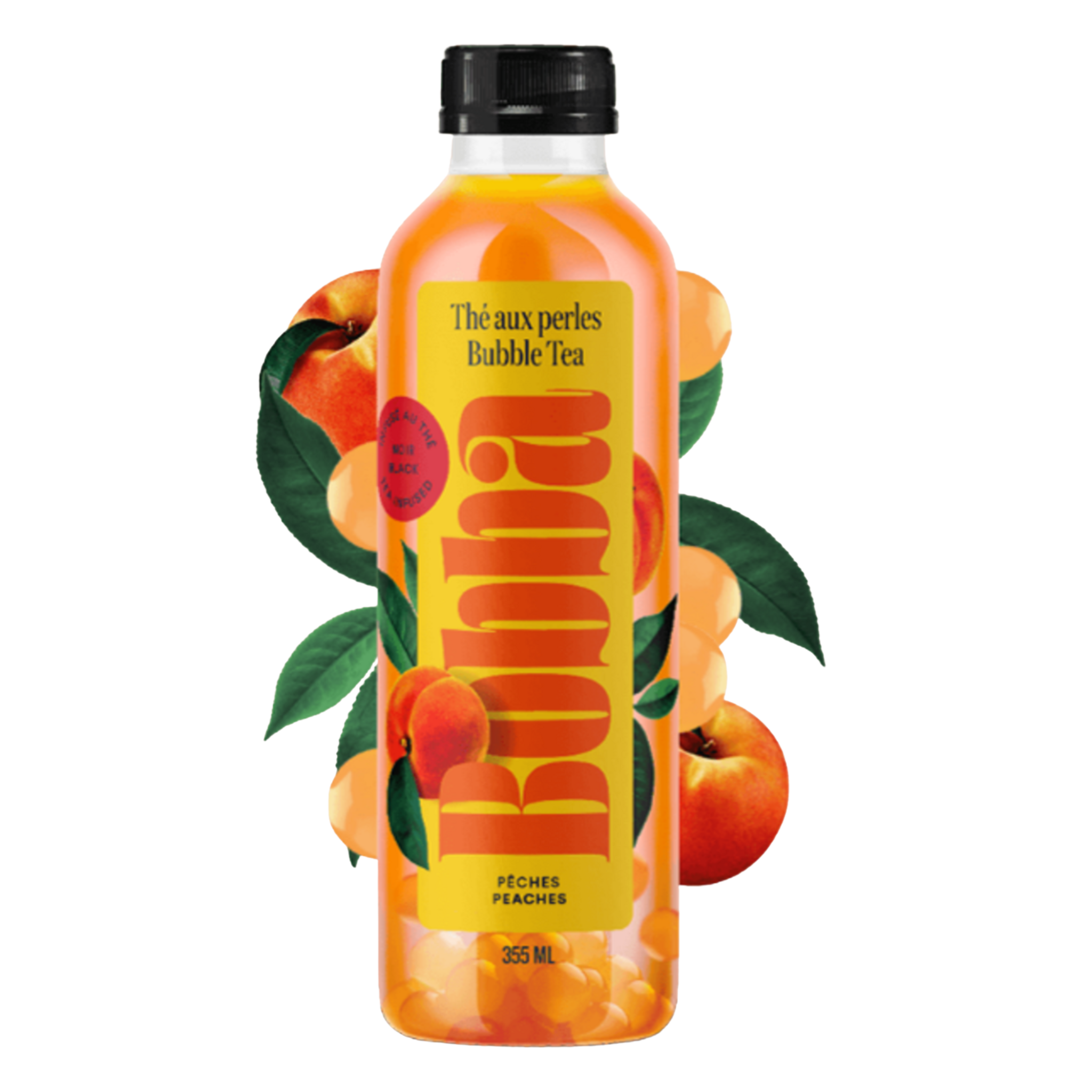 BOBBA Thé aux perles bubble tea pêche 355ml