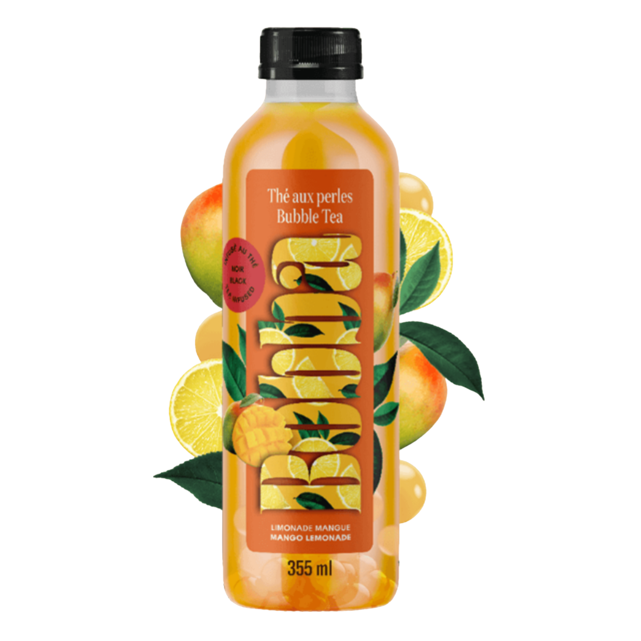BOBBA Thé aux perles bubble tea mangue 355ml