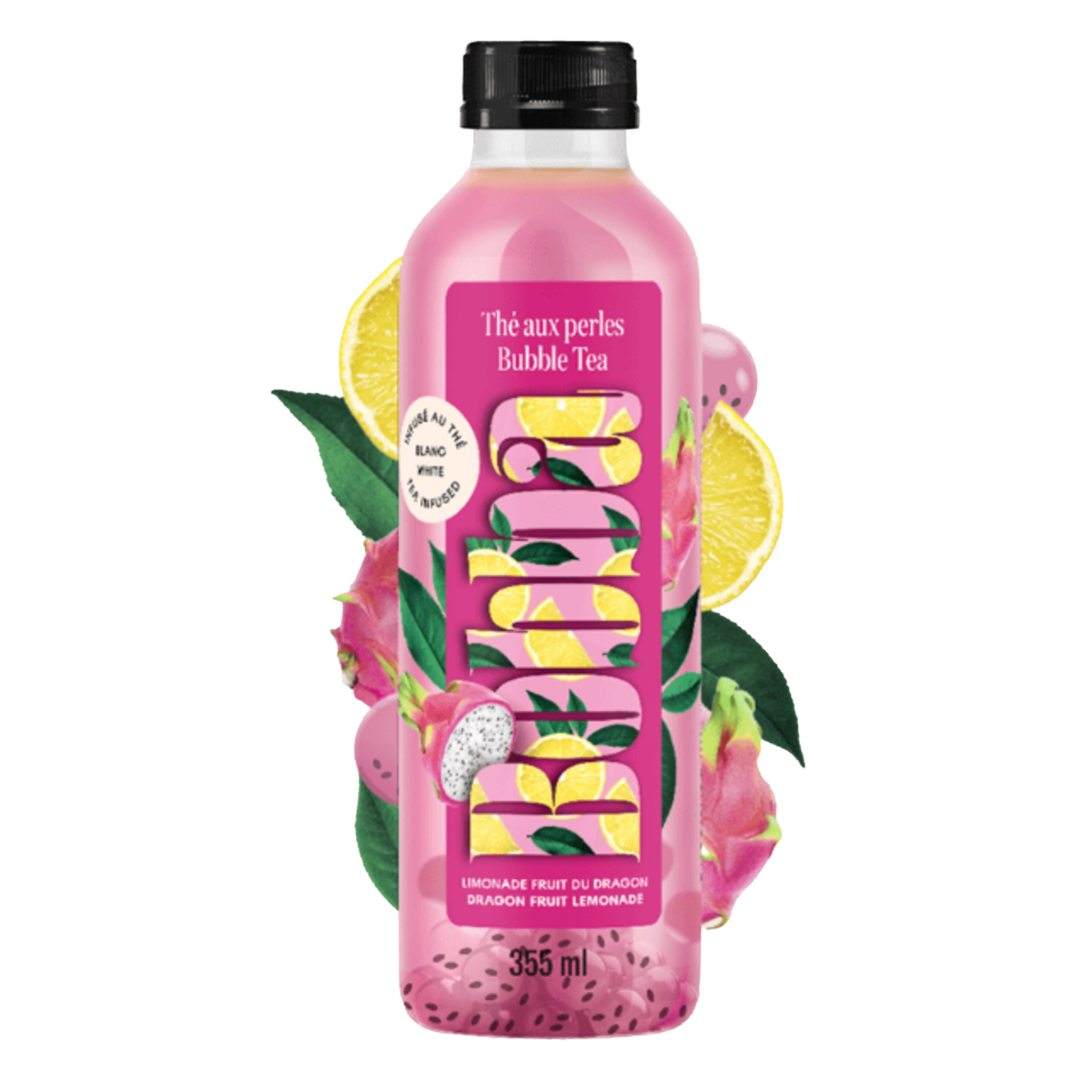 BOBBA Thé aux perles bubble tea fruit du dragon 355ml