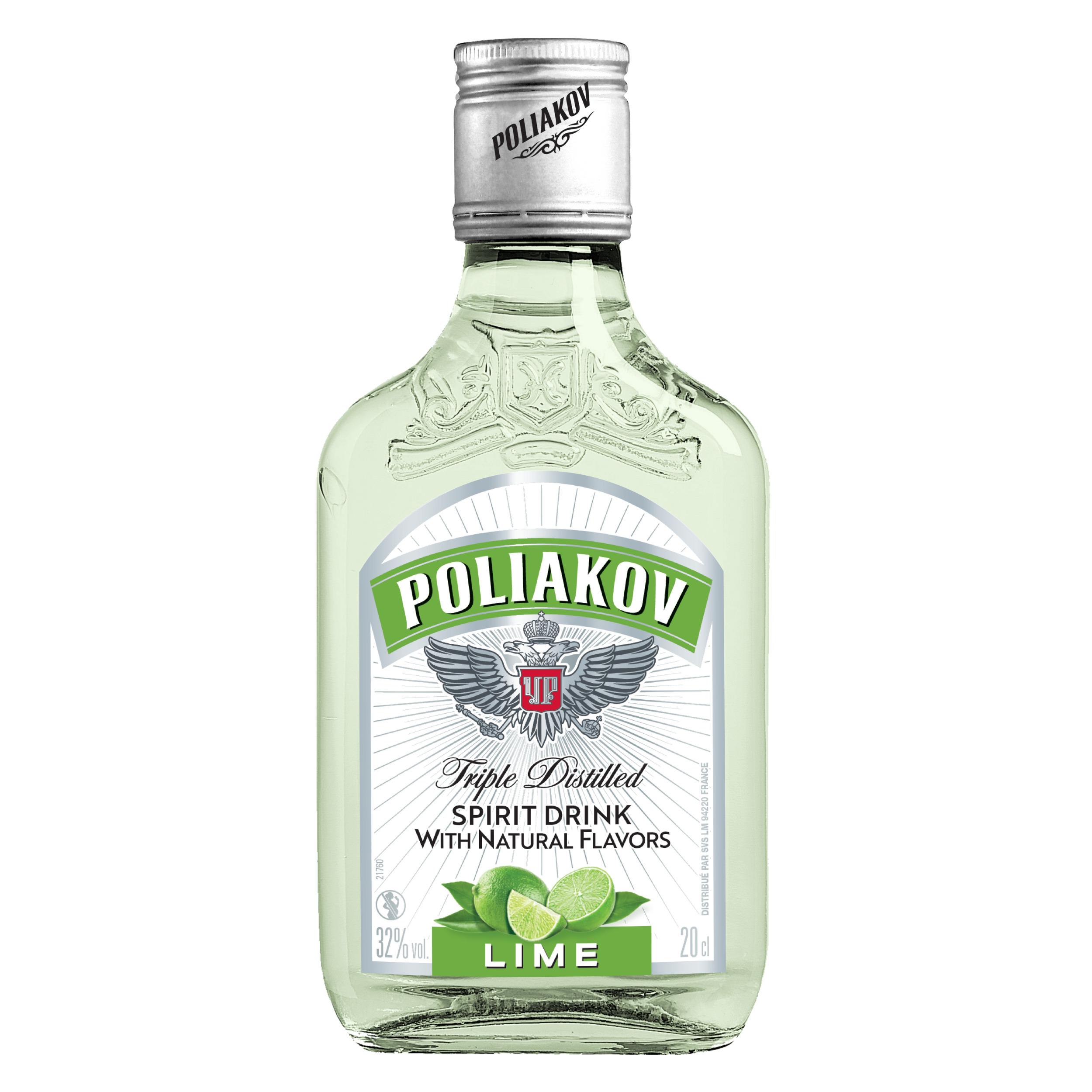 Voir la diapositive 2 : POLIAKOV Vodka aromatisée citron 32% 20cl