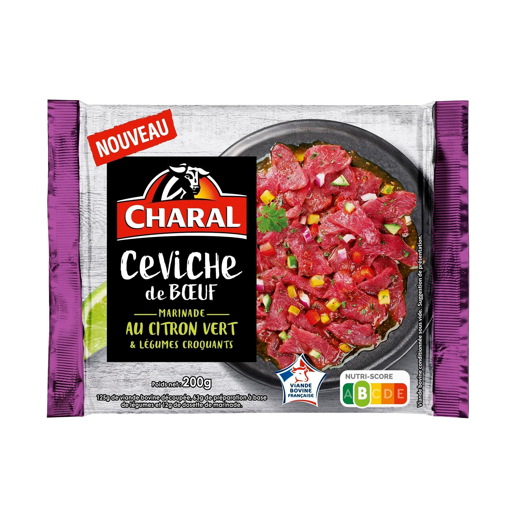 CHARAL Ceviche de boeuf marinade au citron vert et légumes croquants 200g