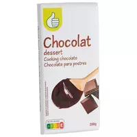 AUCHAN CULTIVONS LE BON Tablette de chocolat noir pâtissier 52% de