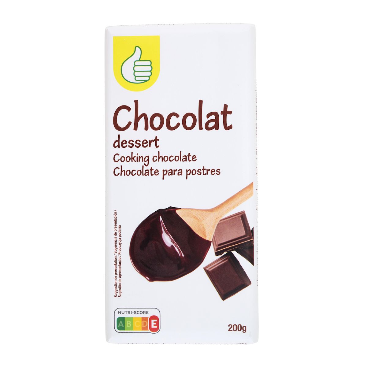 POUCE Tablette de chocolat noir dessert 1 pièce 200g