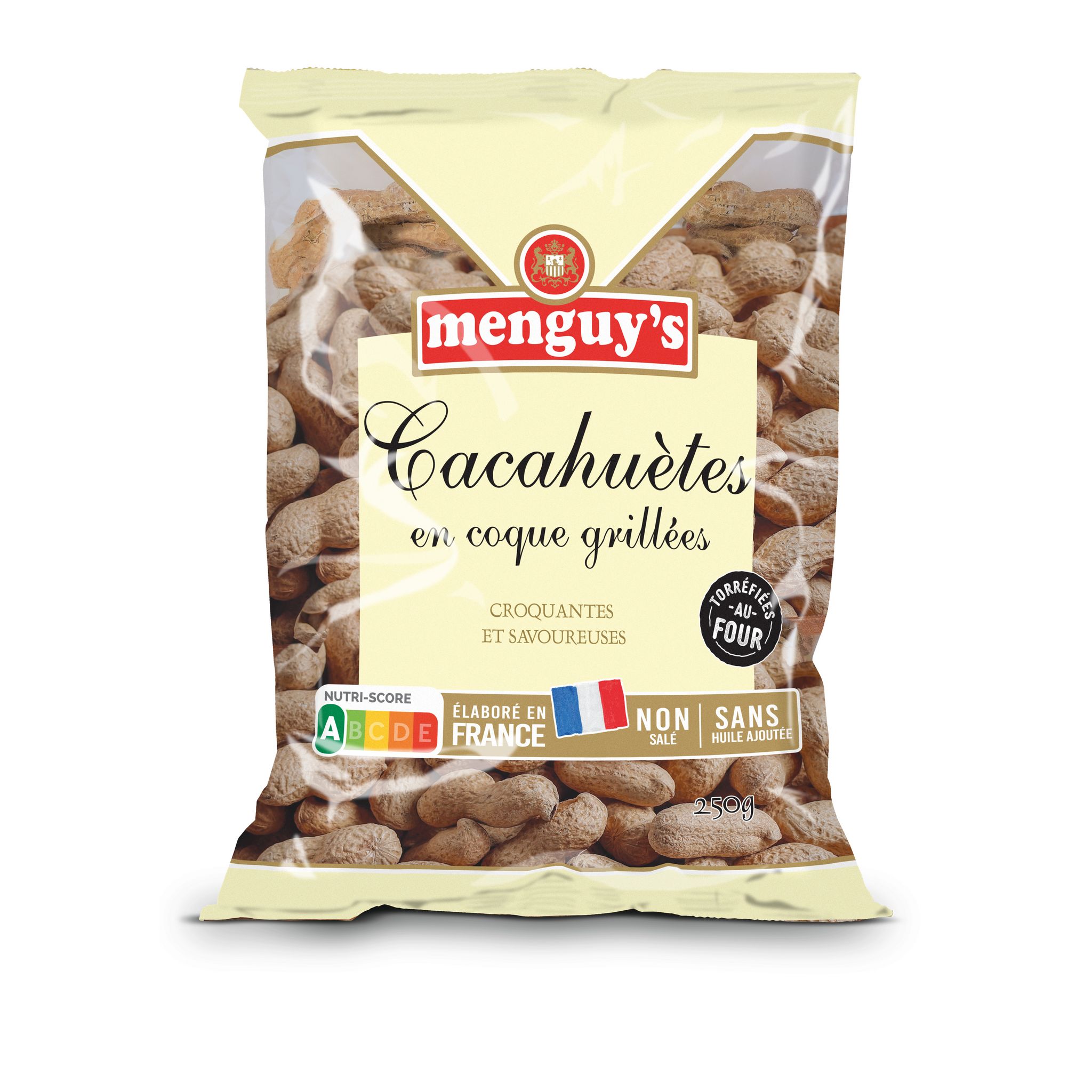 MENGUY'S Cacahuètes en coque grillées non salées 250g