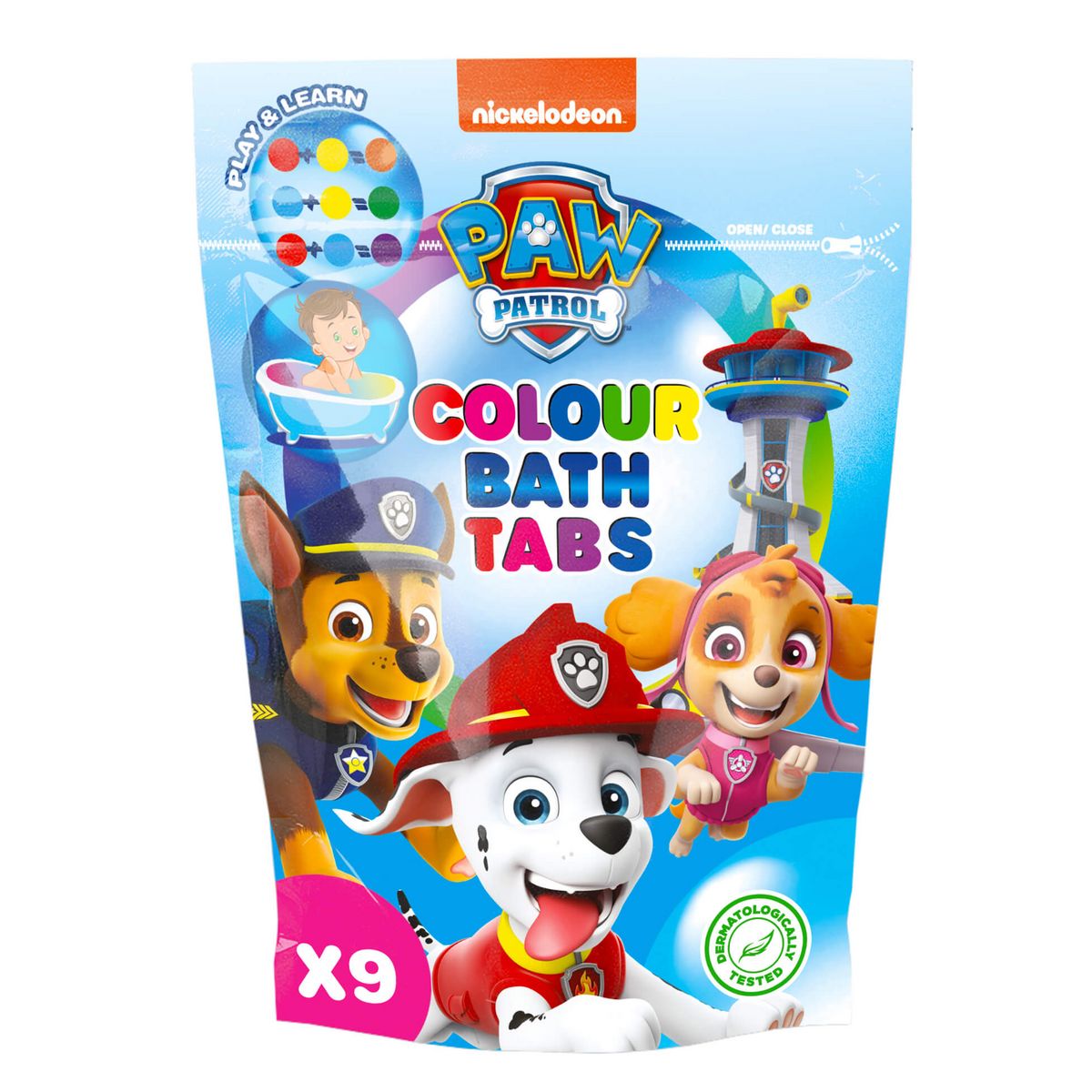PAW PATROL Tablettes colorantes pour le bain 9 tablettes 144g