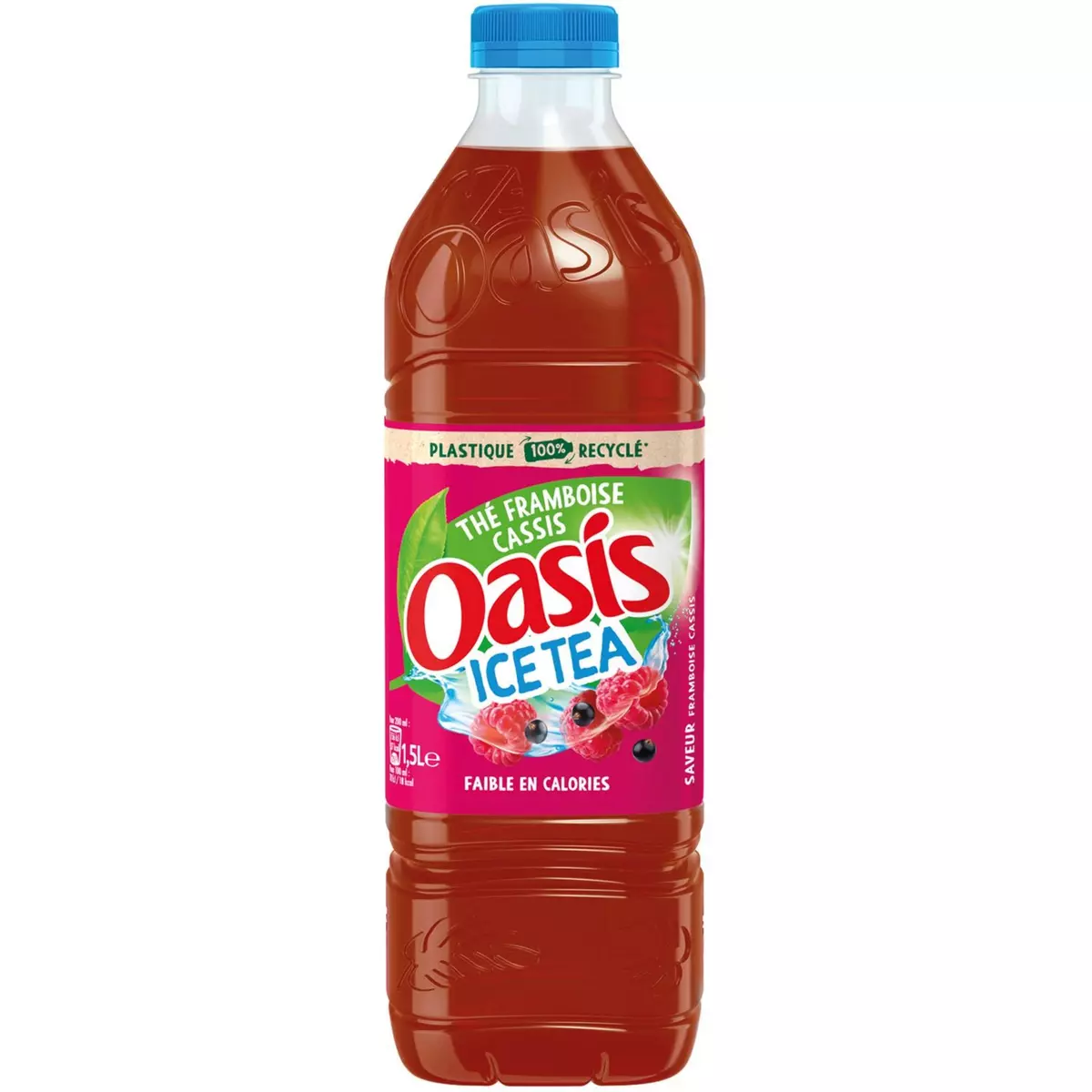 OASIS Ice tea Thé noir glacé saveur Framboise Cassis 1.5l