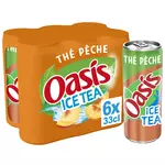 OASIS Ice Tea Boisson saveur thé pêche boîte 6x33cl