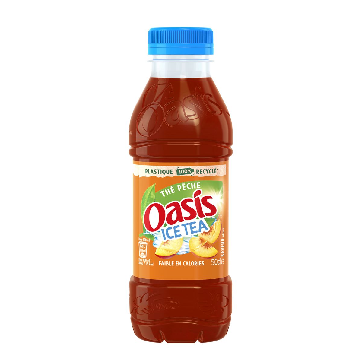 OASIS Ice Tea thé noir glacé saveur pêche 50cl