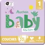 AUCHAN BABY Couches nouveau né taille 1 (2-5 kg) 22 couches