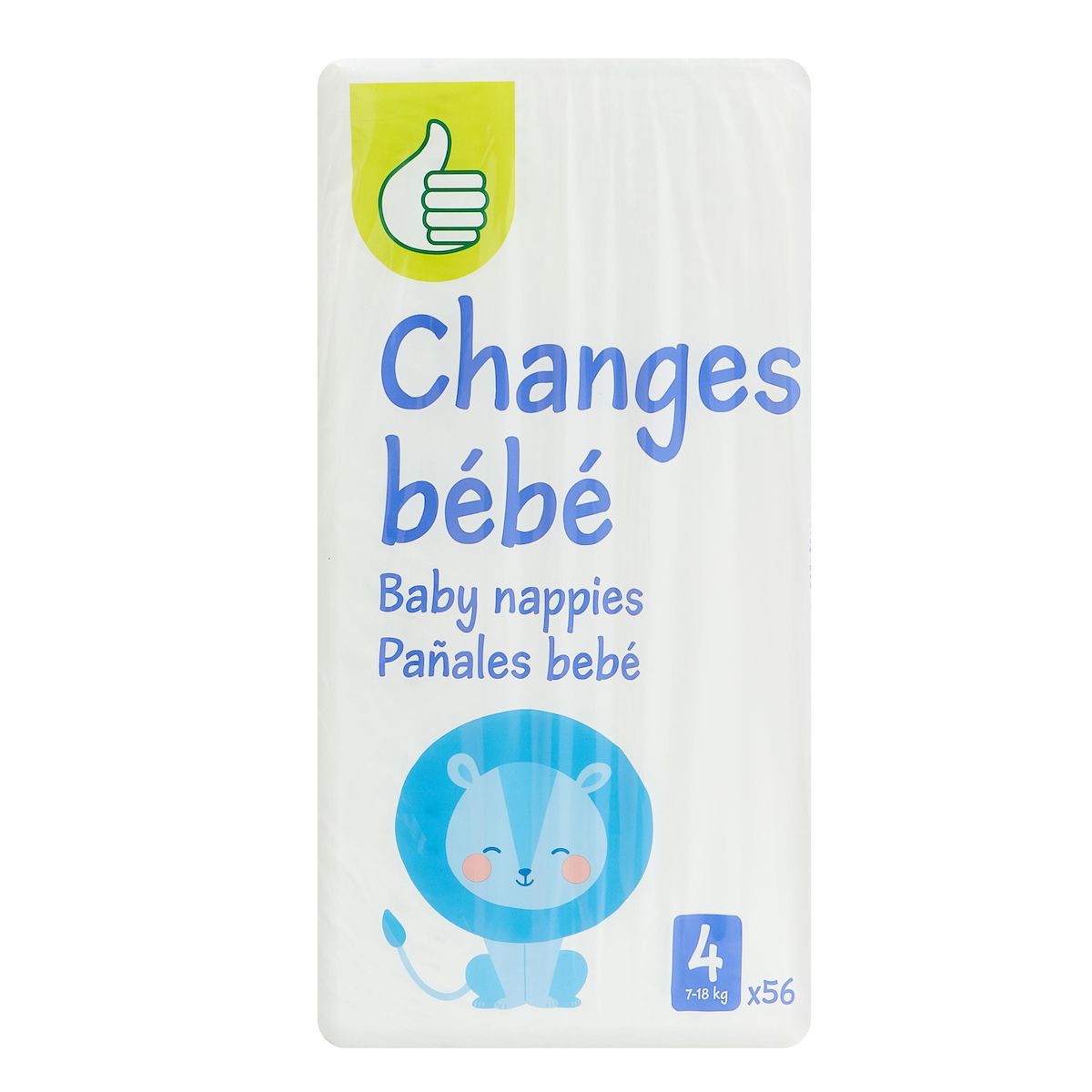 POUCE Couches taille 4 (7-18kg) 56 couches