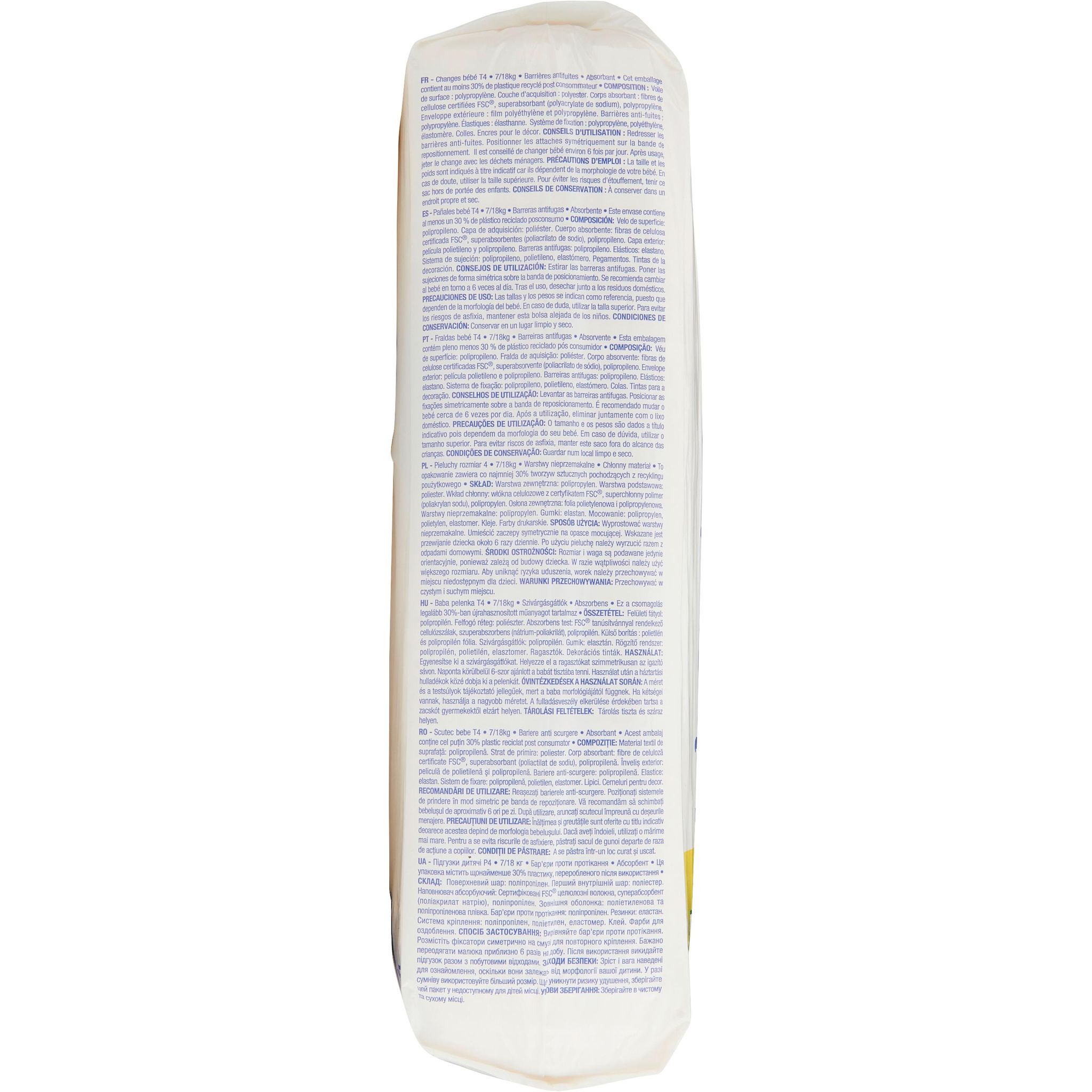 Voir la diapositive 8 : POUCE Couches taille 4 (7-18kg) 56 couches