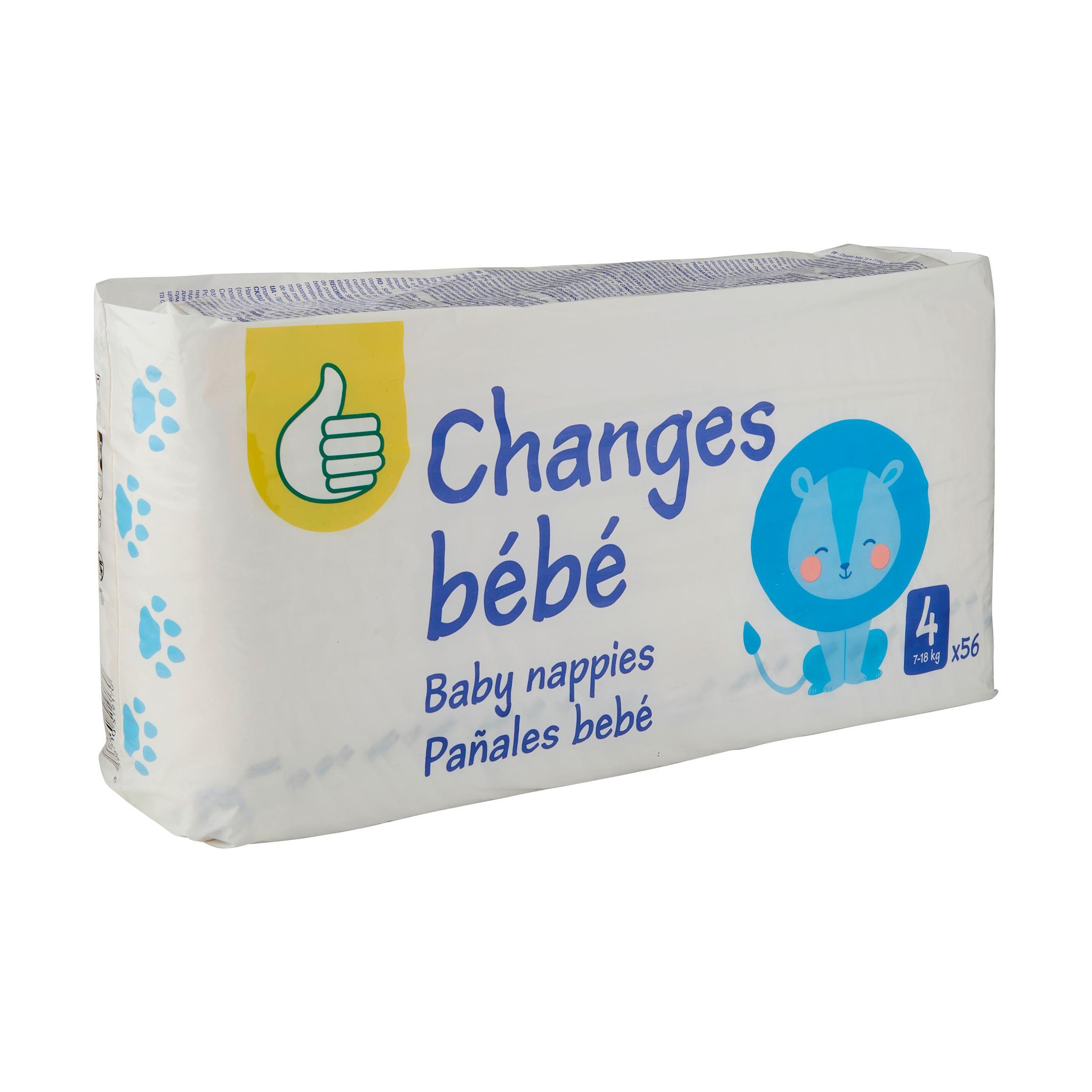 Voir la diapositive 9 : POUCE Couches taille 4 (7-18kg) 56 couches