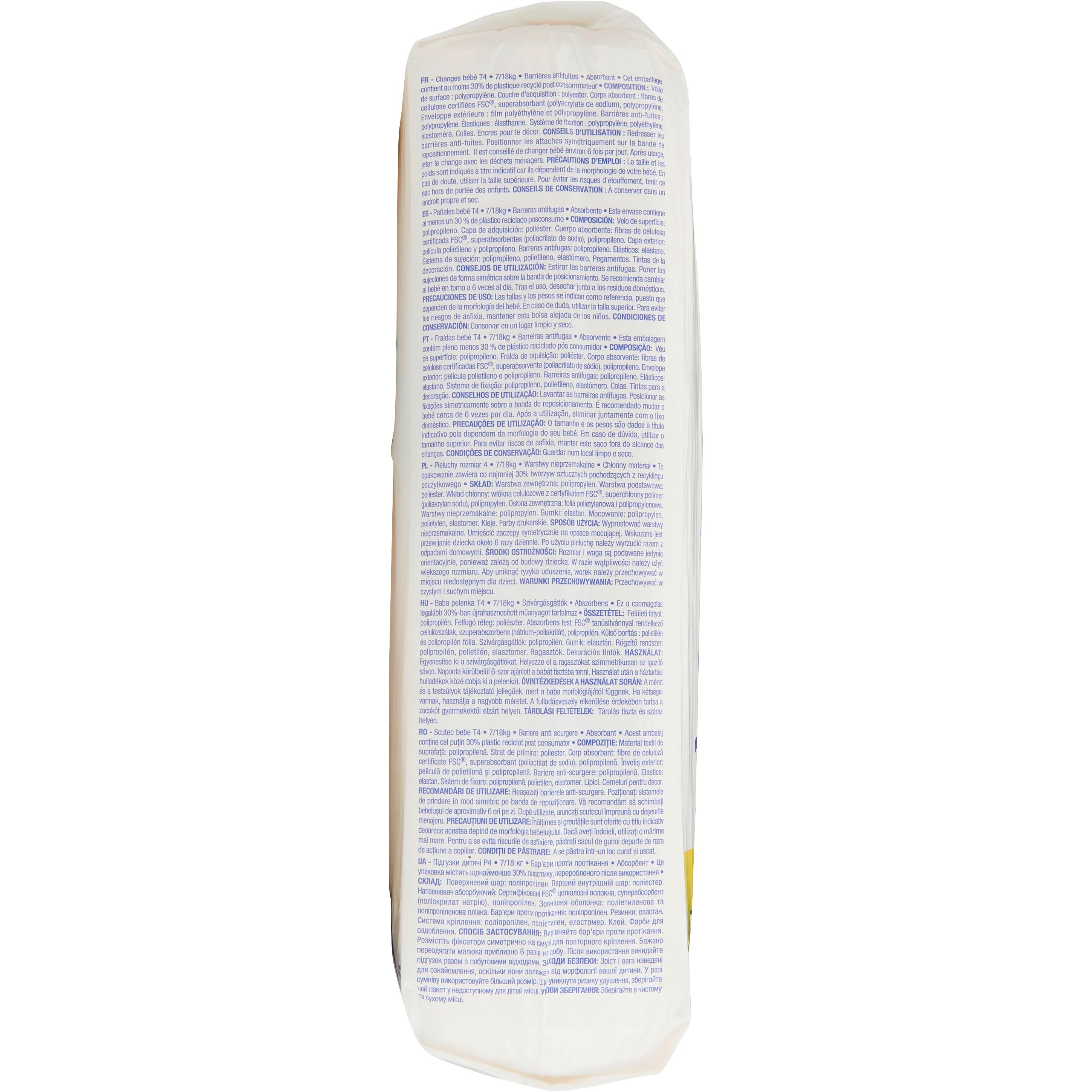 Voir la diapositive 10 : POUCE Couches taille 4 (7-18kg) 56 couches
