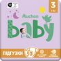 Voir la diapositive 10 : AUCHAN BABY Couches taille 3 (4-9kg) 50 couches