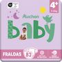 Voir la diapositive 4 : AUCHAN BABY Couches taille 4+ (9-20kg) 82 couches