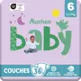 AUCHAN BABY Couche taille 6 (13-27kg) 36 pièces