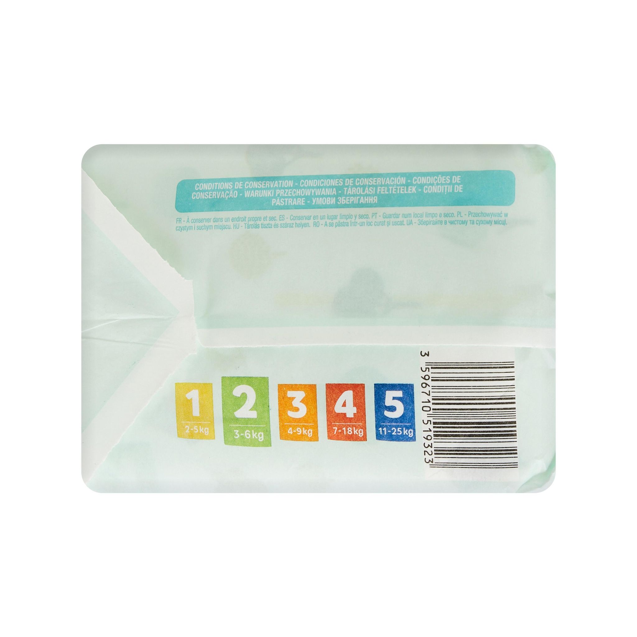 Voir la diapositive 7 : AUCHAN BABY Sensitive Couche taille 2 (3-6kg) 30 pièces