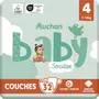 AUCHAN BABY Sensitive Couche taille 4 (7-18kg) 32 pièces