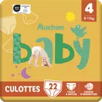 AUCHAN BABY Culotte pour bébé taille 4 (8-15kg) 22 pièces
