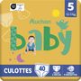 Voir la diapositive 7 : AUCHAN BABY Culotte pour bébé taille 5 (12-17kg) 40 pièces