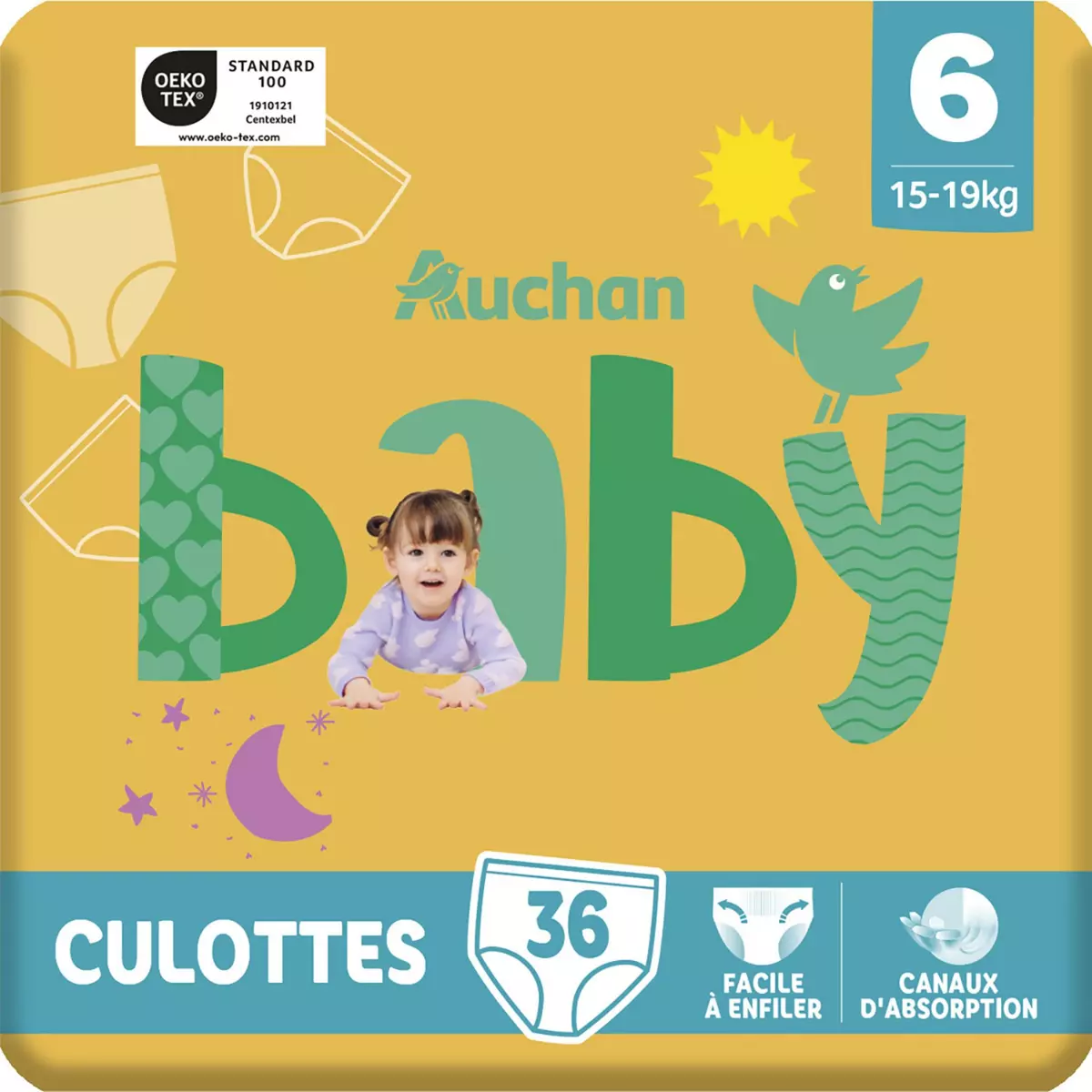 Couches culottes bébé taille 6 : 16 - 26kg douceur naturelle LOTUS BABY