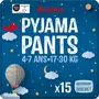AUCHAN Couches culottes pyjama pants 4-7 ans (17-30kg) 15 couches
