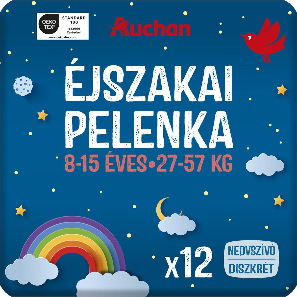 AUCHAN BABY Culottes nuit pyjama pants 8-15 ans (27-57kg) 12 pièces